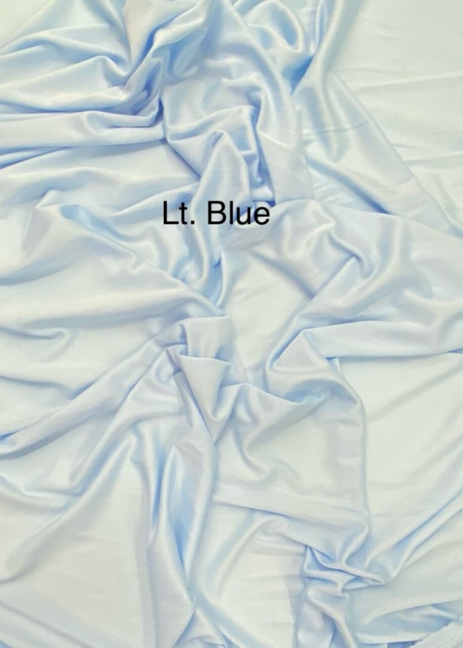 1 Yard Light Blue Matte Stretch Lining Fabric For Gowns Costumes Dresses Sewing 60 Inches Wide